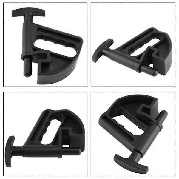 2pcs Car Tire Changer Rim Clamp Tire Mounting Machine Rim Pressing Tool Wheel Changing Aid Rim Clamp Adapter Black Accessories, Made of Plastic