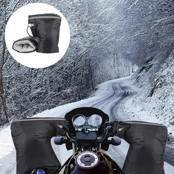 Long Lasting Premium Replacement Motorcycle Grip Handlebar Muff Windproof Waterproof Warm Handlebar Gloves, Made of Nylon