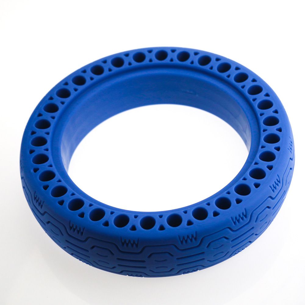 Compatible For Xiaomi electric scooter color solid tire multi-color honeycomb tire hollow air-free tire M365 explosion-proof solid tire, Black Color