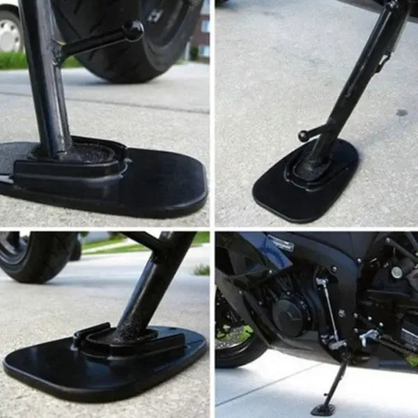 Motorcycle Outdoor Parking Stand Side Support Flat Pad Base Replacement for  Yamaha for Ha, Made of Plastic, Black Color