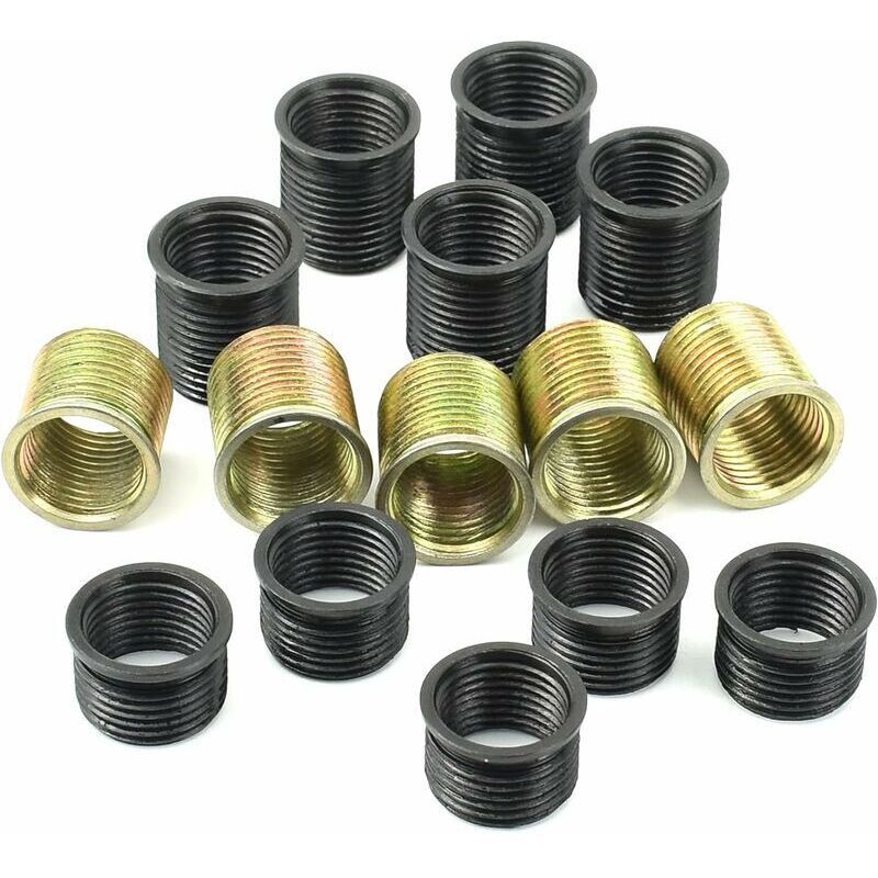 16 Pieces Spark Plug Thread Repair Kit, M14 x 1.25 mm Spark Plug Thread Repair Kit, M16 Tap with Portable Case, Spark Plug Repair Tool., Made of Steel