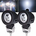 Compatible 10w white led motorcycle fog light 2pcs waterproof 3 inch additional light for bike car truck, Made of Aluminum