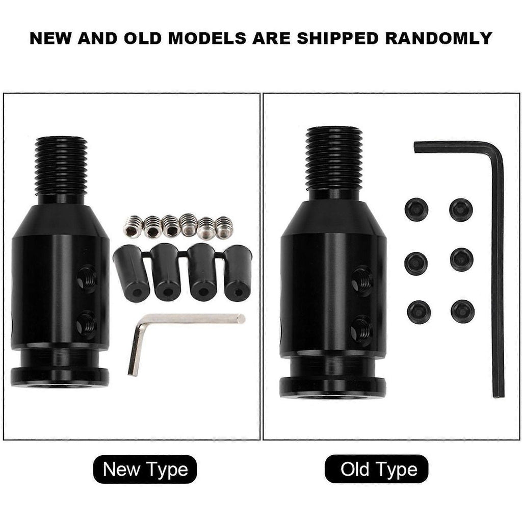 Universal Car Gear Shift Knob Adapter Compatible with Non-Threaded Gear Shifters 12x1.25-Perfect, Made of Aluminum, Black Color