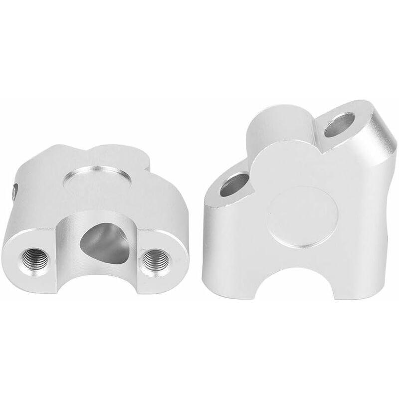 Sturdy Heavy Duty Universal 22mm Motorcycle Handlebar Riser Clamp Adapter, Chrome, Made of Aluminum, Top Quality