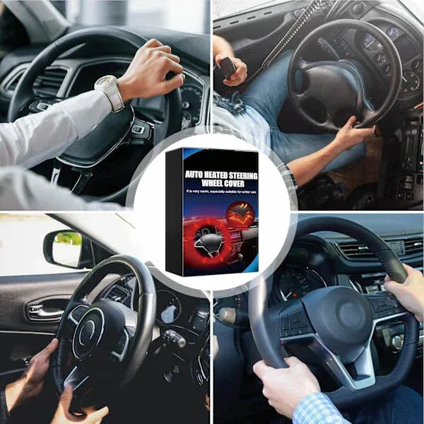 Sturdy Heavy Duty Heated Steering Wheel Muff Winter Hand Warmer Universal Car Steering Wheel Warmer Black, Top Quality
