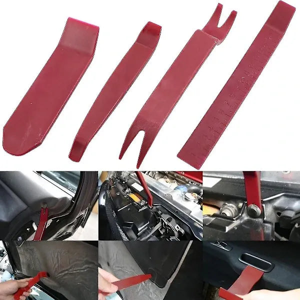 Professional Car Upholstery Removal Tool Kit, Ergonomically Designed Scratch-Free Plastic Tool Set for Seamless Removal of Clips and Fasteners