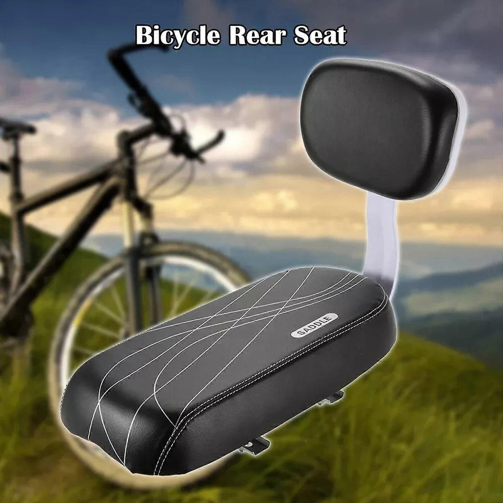 Premium Saddle with Backrest | Child Seat Set | MTB Rear Luggage Carrier | Comfortable & Safe Saddle_max, Replacement Part, Made of Iron