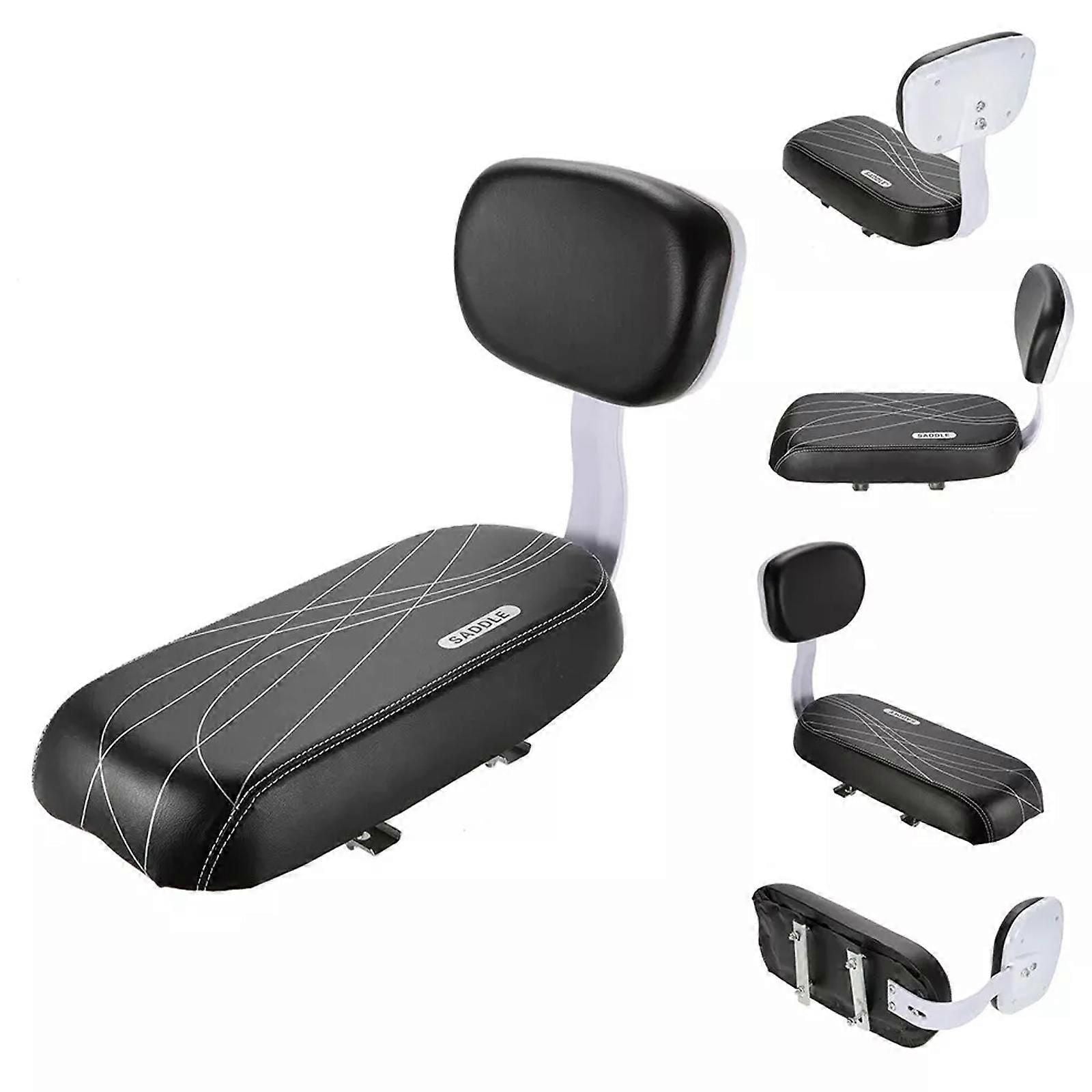 Premium Saddle with Backrest | Child Seat Set | MTB Rear Luggage Carrier | Comfortable & Safe Saddle_max, Replacement Part, Made of Iron