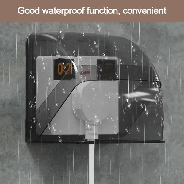 Long Lasting Premium Weatherproof cover Replacement for  outdoor sockets Waterproof socket cover BLACK_ma, Made of Plastic