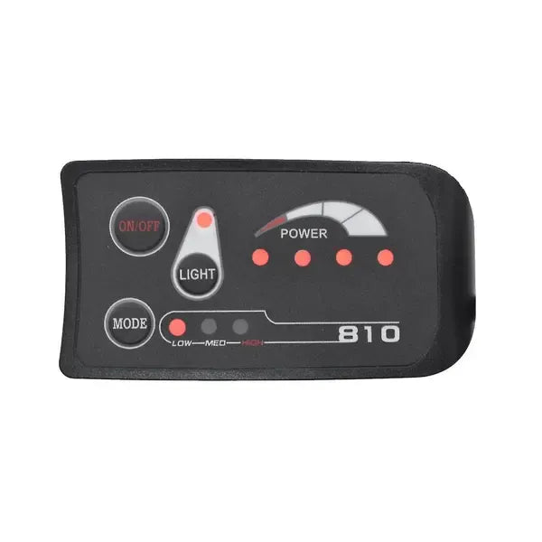 5-pin S810 Electric Bike Meter LED Display Ip65 36v Uart for Electric Bike E-Bike Meter (36v)- Perfet-max, Made of Plastic, Black Color
