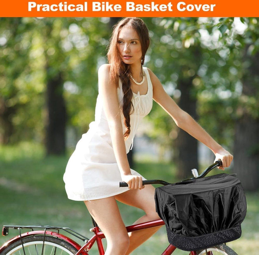 Compatible Bicycle basket rain cover, pack of 2. Waterproof Black for baskets - suitable for, Easy to Use, Good Performance