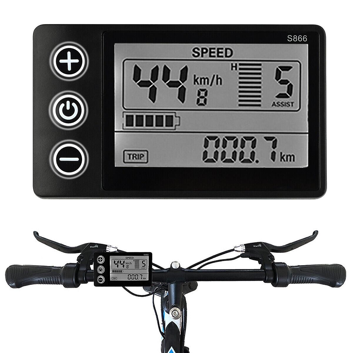 Long Lasting Premium New LCD display for electric bike 24V/36V/48V Display E-bike Electric bike, Made of Plastic