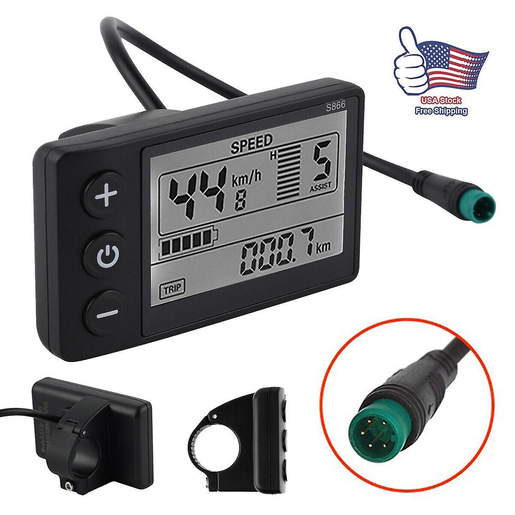 Long Lasting Premium New LCD display for electric bike 24V/36V/48V Display E-bike Electric bike, Made of Plastic