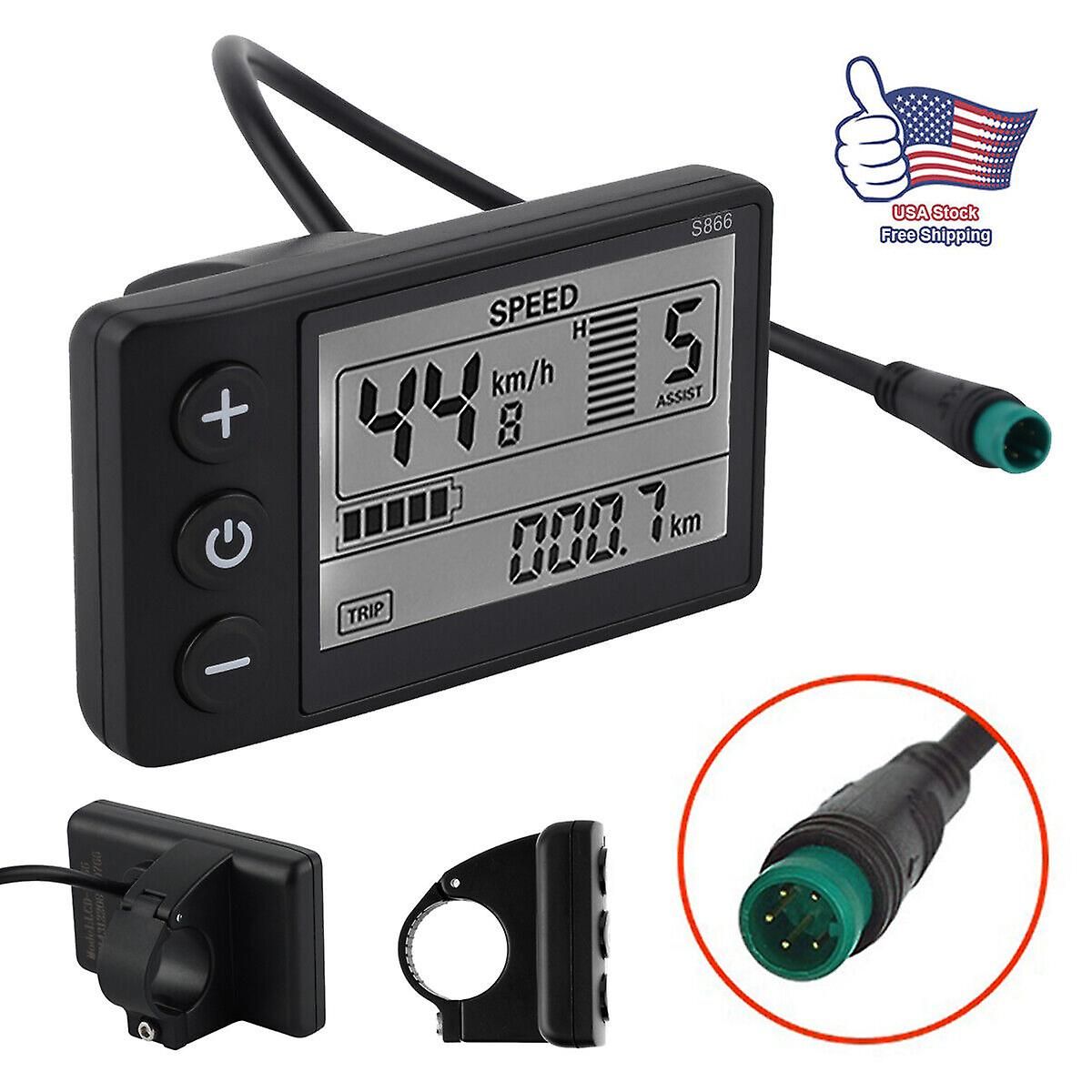 Long Lasting Premium New LCD display for electric bike 24V/36V/48V Display E-bike Electric bike, Made of Plastic