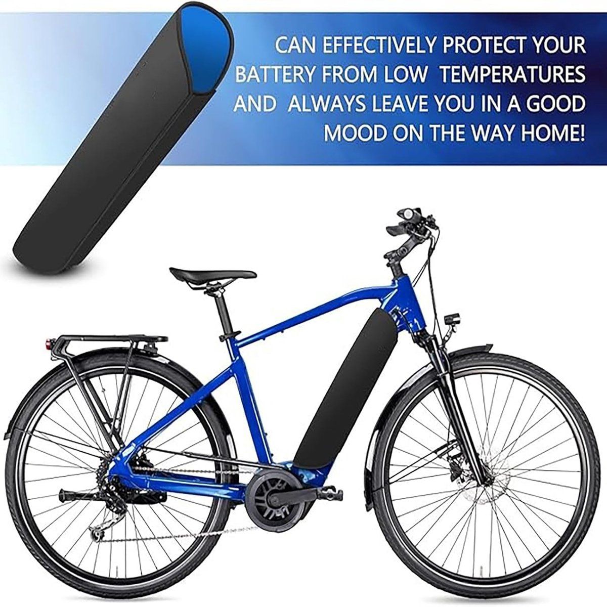 Heavy Duty Replacement - Bike Battery Protective Cover - 2 Pieces - Waterproof e - bike battery cover, 2 Pcs Pack