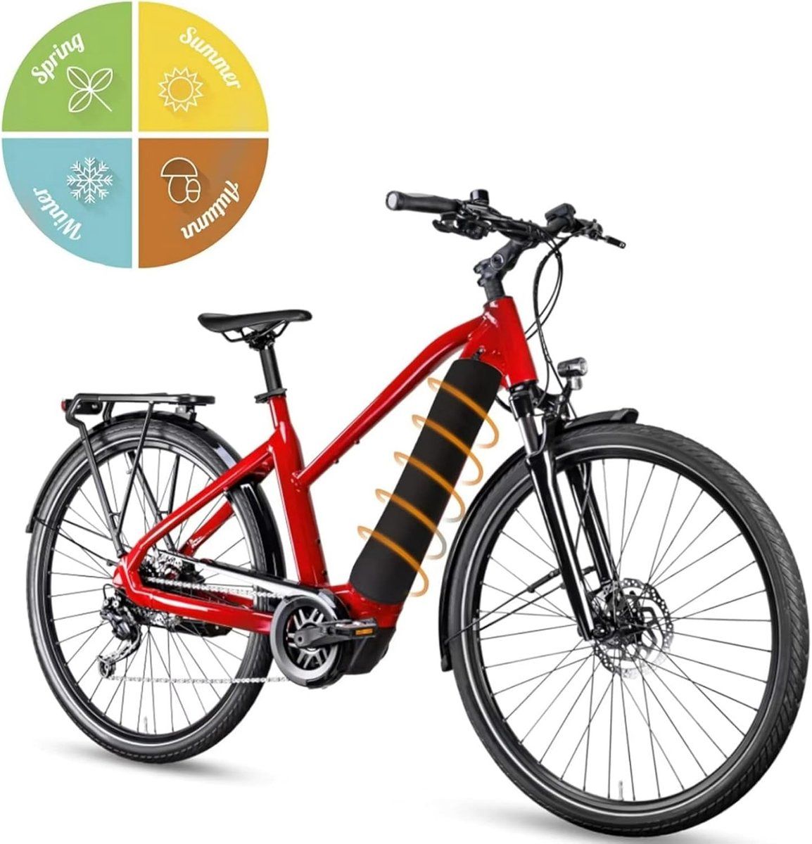 Heavy Duty Replacement - Bike Battery Protective Cover - 2 Pieces - Waterproof e - bike battery cover, 2 Pcs Pack