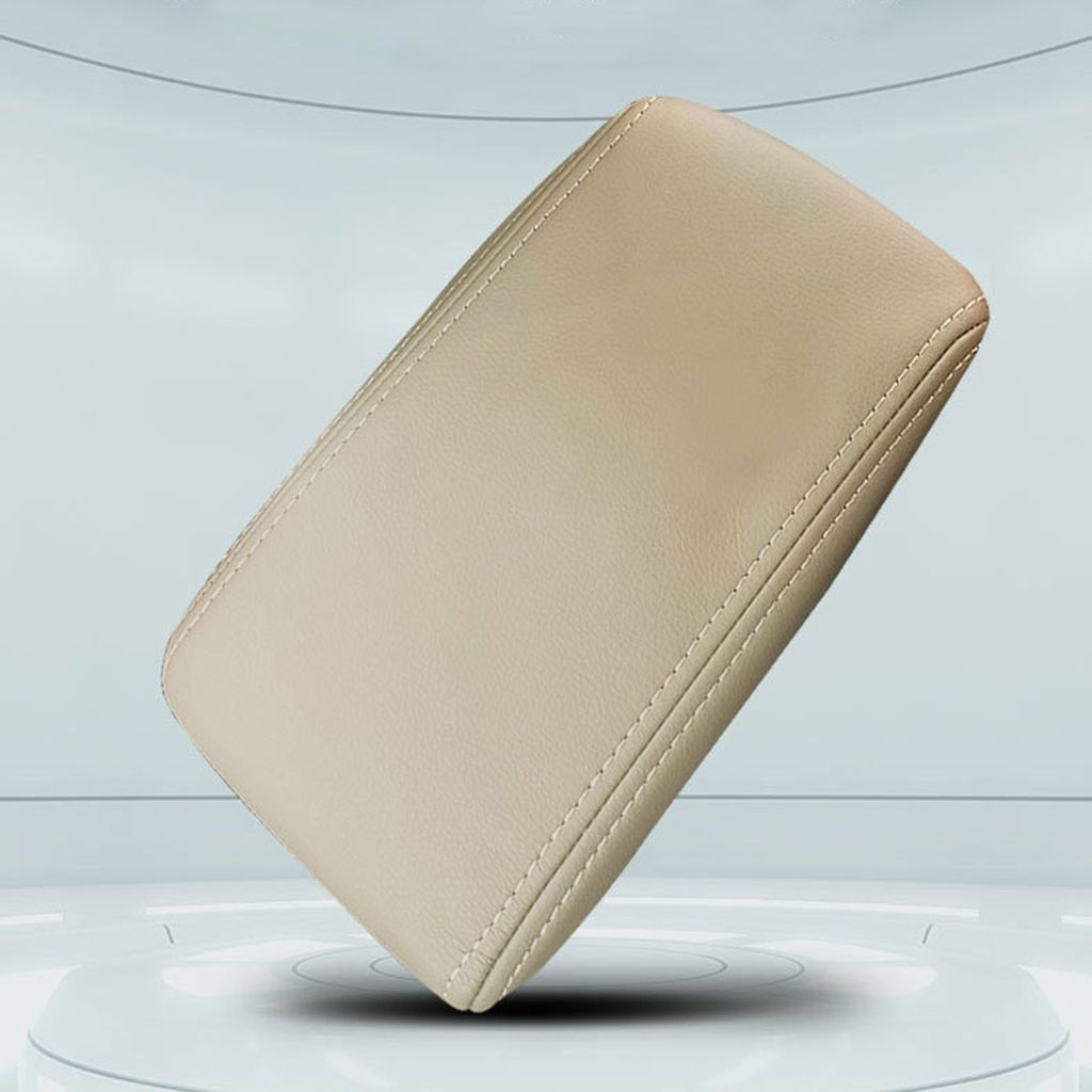 Car Armrest Seat Box Cover Car Interior Accessories Auto Armrest Cov, Replacement Part, Made of Leather, Black Color