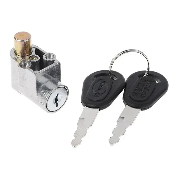 Long Lasting Premium Compatible Battery Lock Cover with 2 Keys E-Bike Switch, Made of Metal, Black Color, Easy Installation