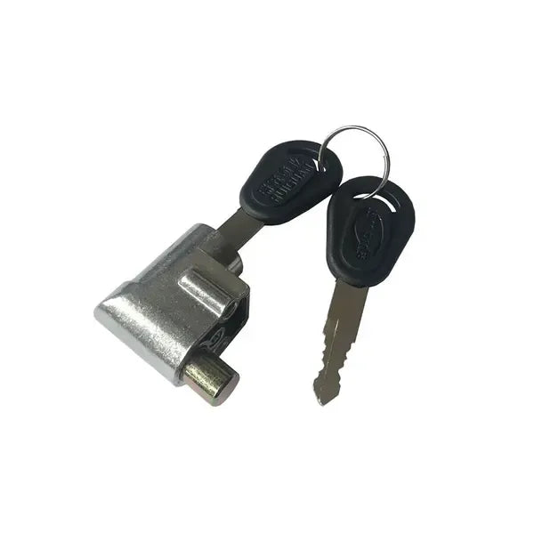 Long Lasting Premium Compatible Battery Lock Cover with 2 Keys E-Bike Switch, Made of Metal, Black Color, Easy Installation
