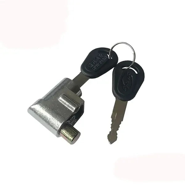 Long Lasting Premium Compatible Battery Lock Cover with 2 Keys E-Bike Switch, Made of Metal, Black Color, Easy Installation
