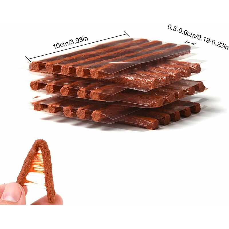 Premium Replacement 30Pcs Tire Repair Strips Car Tire Repair Tubeless Tire Repair Wick Tire Repair, Made of Rubber