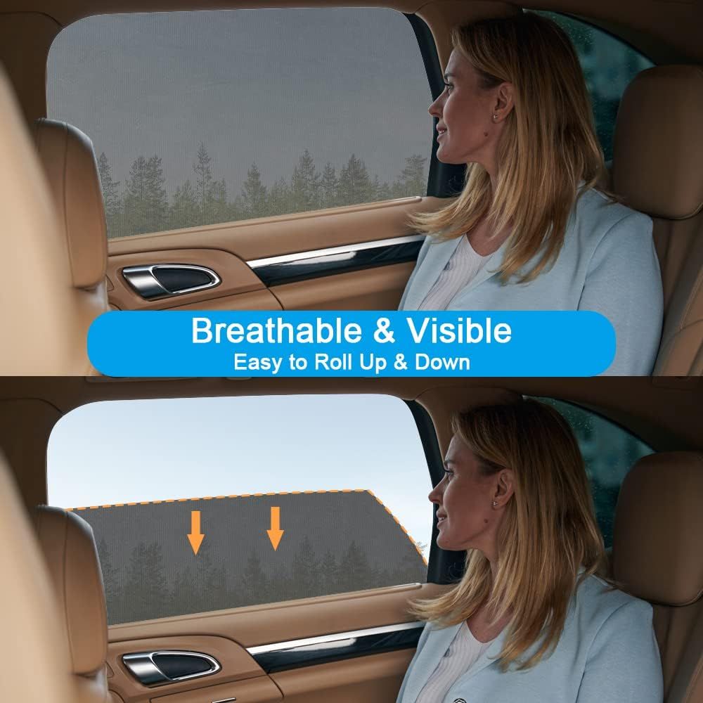sunshade car baby child, 2 pieces with UV protection, universal window rear side net for children pets, Replacement Part