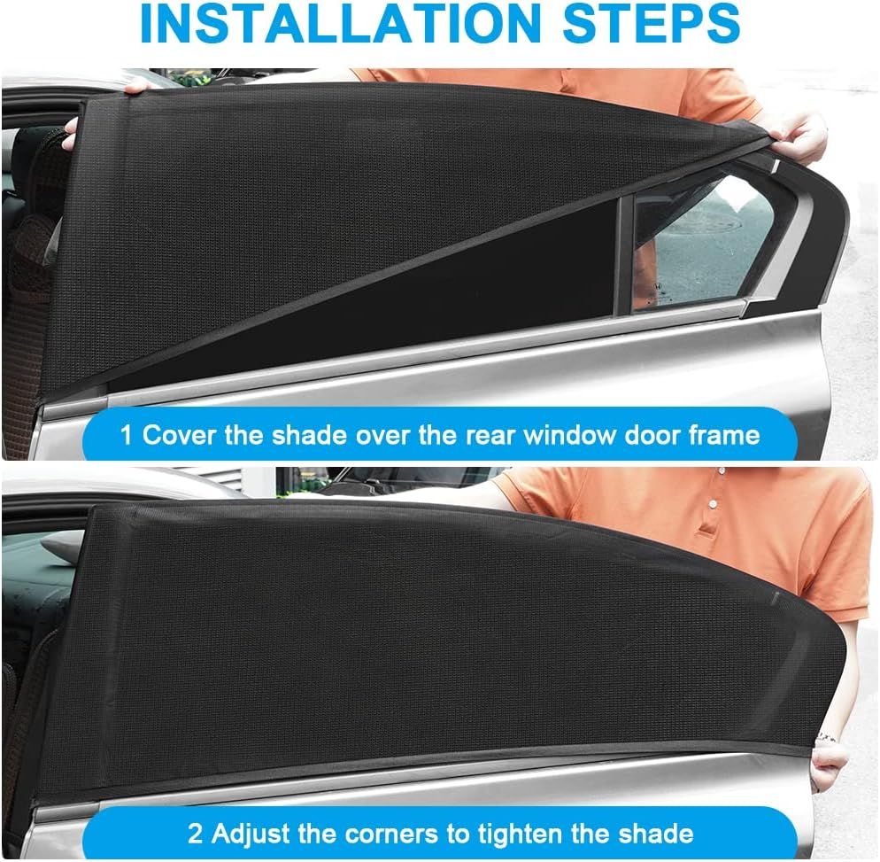 sunshade car baby child, 2 pieces with UV protection, universal window rear side net for children pets, Replacement Part