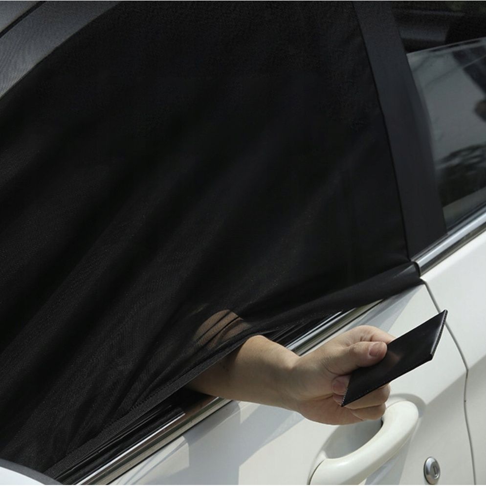 Sturdy Heavy Duty Sunshade / Mosquito Net for Car - Attached over the car door, Made of Nylon, Top Quality, Easy to Use