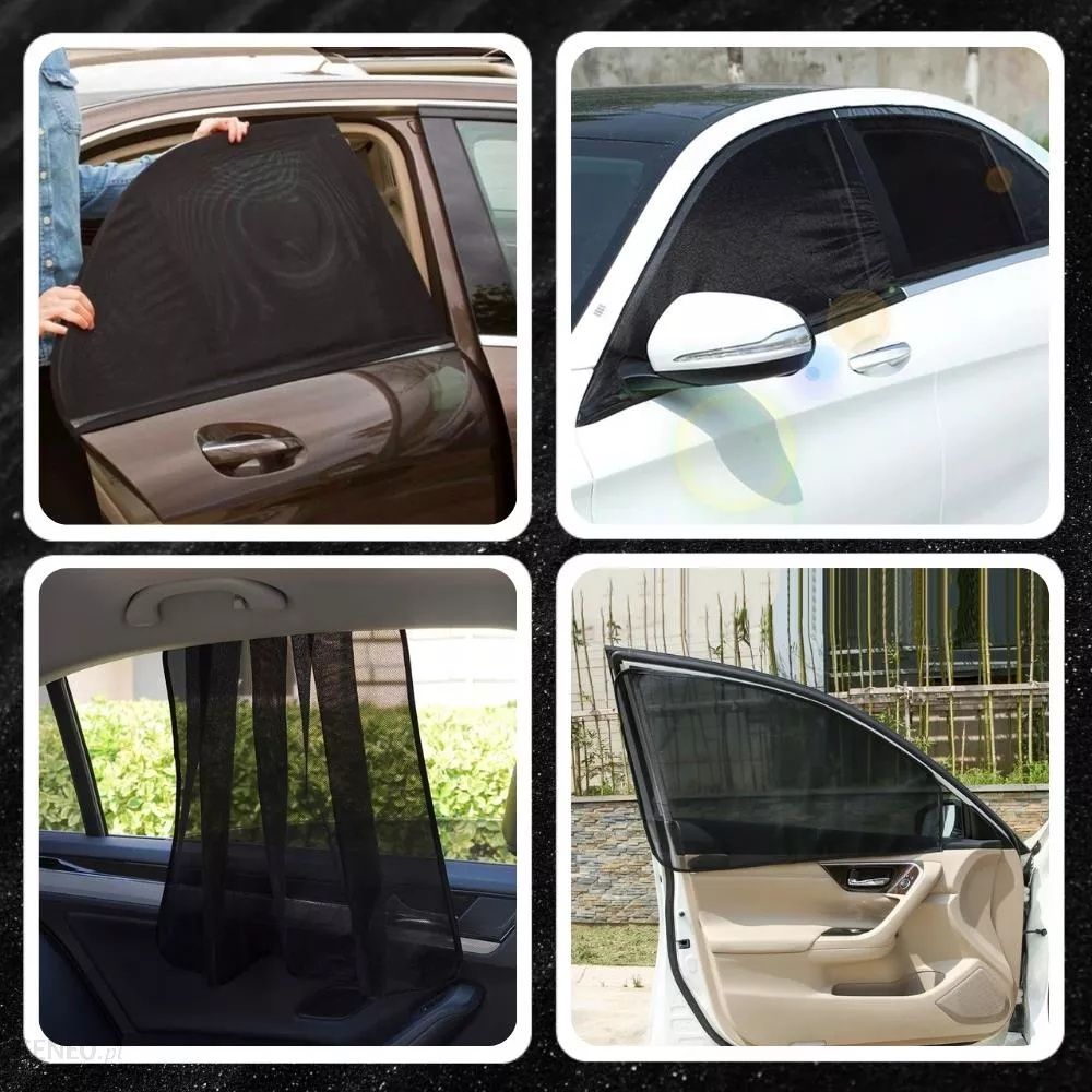 Sturdy Heavy Duty Sunshade / Mosquito Net for Car - Attached over the car door, Made of Nylon, Top Quality, Easy to Use