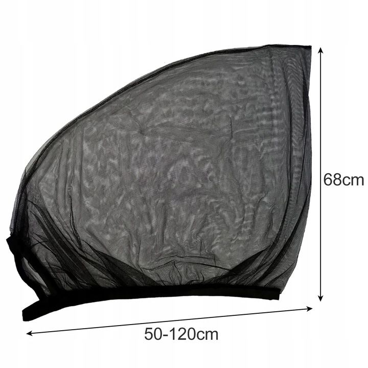 Sturdy Heavy Duty Sunshade / Mosquito Net for Car - Attached over the car door, Made of Nylon, Top Quality, Easy to Use
