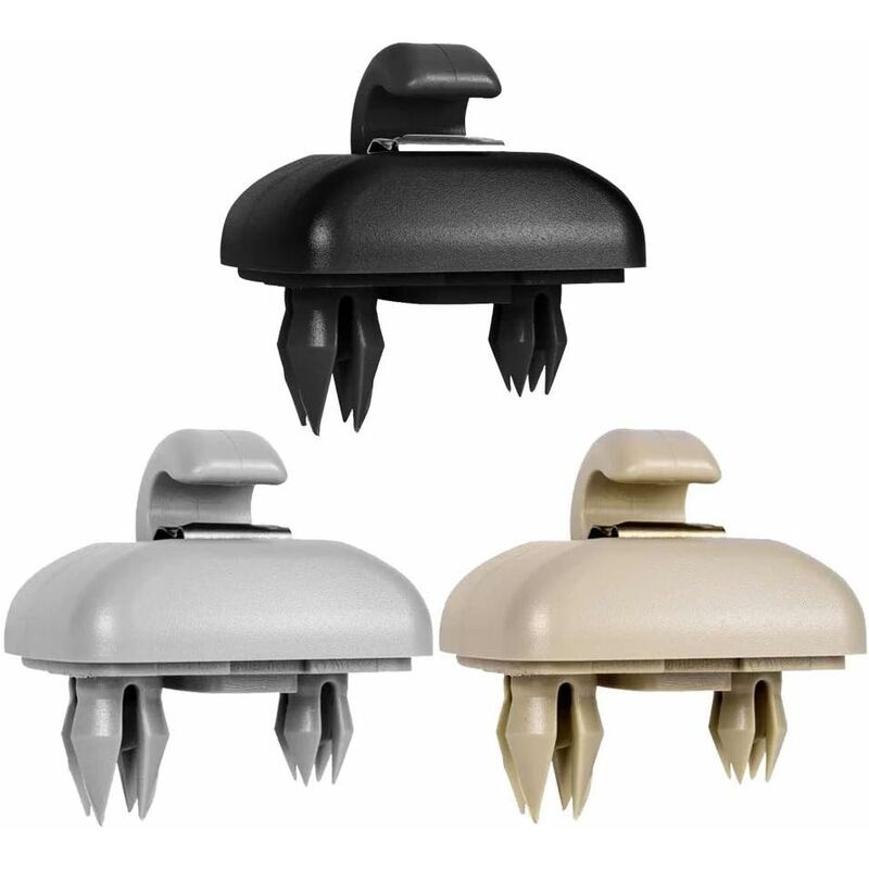Pack - Compatible with Audi A4 A5 S5Q3 Q5 Car Sun Visor Clip Fastener Bracket 8U0857562A (Black), Made of Plastic