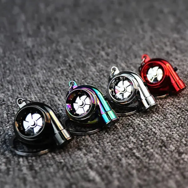 Long Lasting Premium Electric Mini Turbo Turbo Keychain Spinning Turbine Key Multicolor one size, Made of Metal