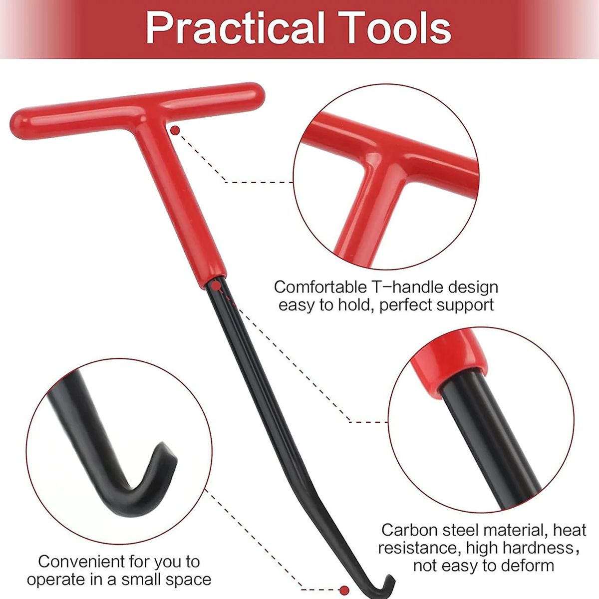 Exhaust pipe spring puller tool, vehicle spring puller, vehicle spring puller, T-handle spring puller, Made of Steel
