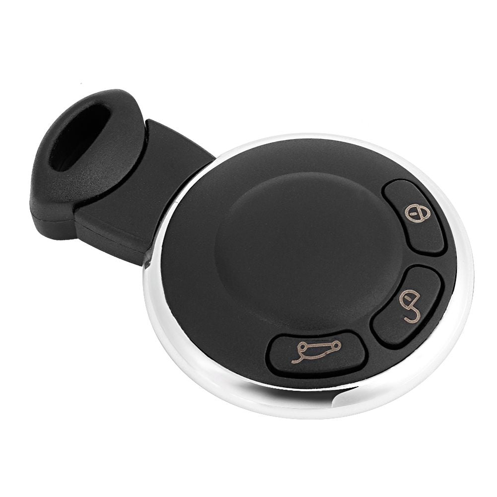 3-button remote control for Mini Cooper 2007 2008 2009 2010 2011 2012 2013 2014 KR55WK4, Replacement Part, Black Color