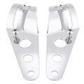 High Quality 35-43mm Motorcycle Headlight Bracket Bracket Fork Tube Clamp Kit Chrome for Chopper Cafe Racer, Made of Iron