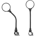 Compatible 2 pieces bicycle rearview mirror with gasket, 360° adjustable handlebar mount, HD wide angle safe cycling for