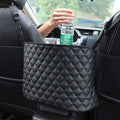 Compatible Car Pocket Tote Holder, Handbag Hook Car Leather Seat Backrest Organizer Backseat Obstacle Pet Child Car Between Two Seats, Black, 1 Pcs
