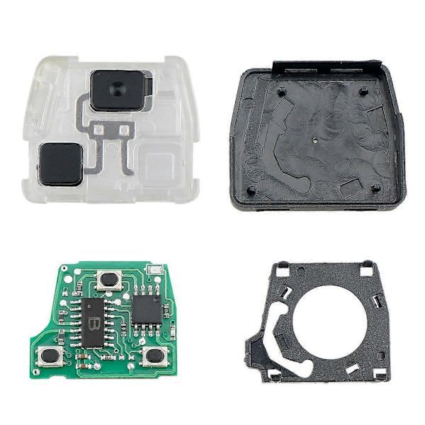 Car smart key with 2 buttons, 4C chip, Replacement for  Toyota Corolla 2001-2007 304MHZ, Made of Plastic, Black Color