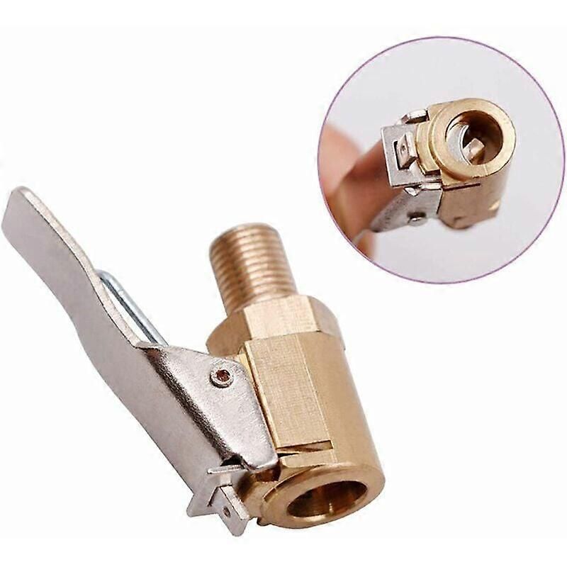 Easy tire inflation: Quick release for Schrader valve, high quality brass materials for universal fit, strong solid brass locking