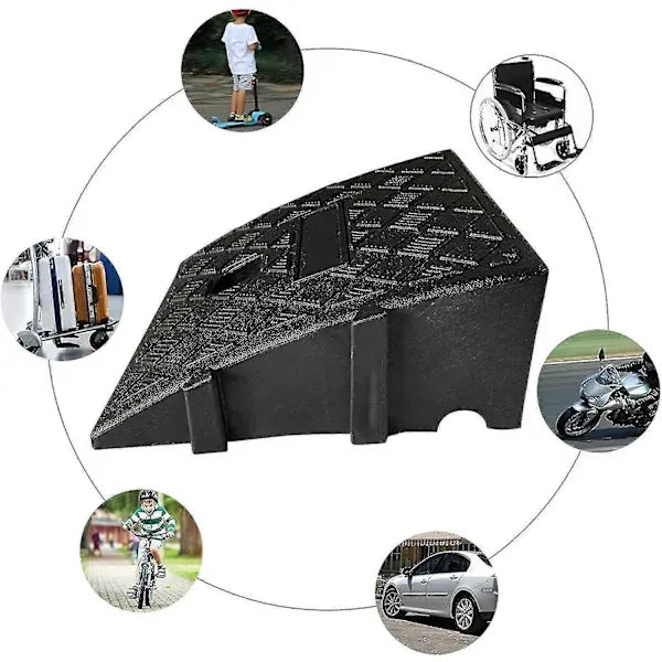 Car ramp for curbs, heavy duty PVC ramps for driveways - Curb ramps for RVs, trucks, shed ramps, pets, threshold ramp for wheelchairs