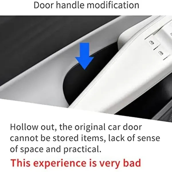 Premium 4pcs - Id.4 Id4 Id 4 Door Handle Storage Box Accessories, Replacement Part, Made of Plastic, Black Color