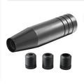 Aluminum Car Gear Shift Knob, Universal Long Handle Manual Gear Shifter Lever with 3 Thread Adapters M8 M10 M12, by DEBUNS, Black Color