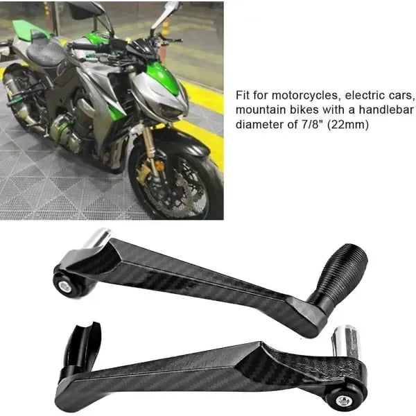 Sturdy Heavy Duty Premium Universal 7/8 Inch Aluminum Alloy Motorcycle Handlebar Brake Protector Guards, Perfect Fit