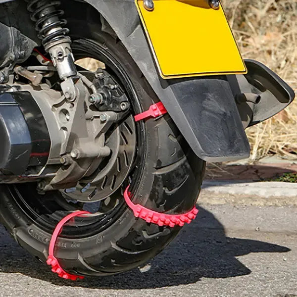 Practical High Performance Replacement pcs Motorcycle Bicycle Winter Snow Tire Anti-skid Chains Black, Excellent Performance