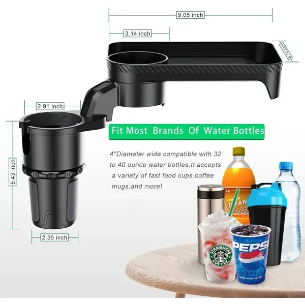 Practical High Performance Compatible Expandable car cup holder, car tray multifunctional cup holder wi, Excellent Performance