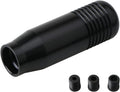 8.5CM Manual Car Gear Shift Knob - Universal 5.6-Speed Aluminum Gear Shift Knob Adapter - Gear Shift Knob (Black) Black—yux