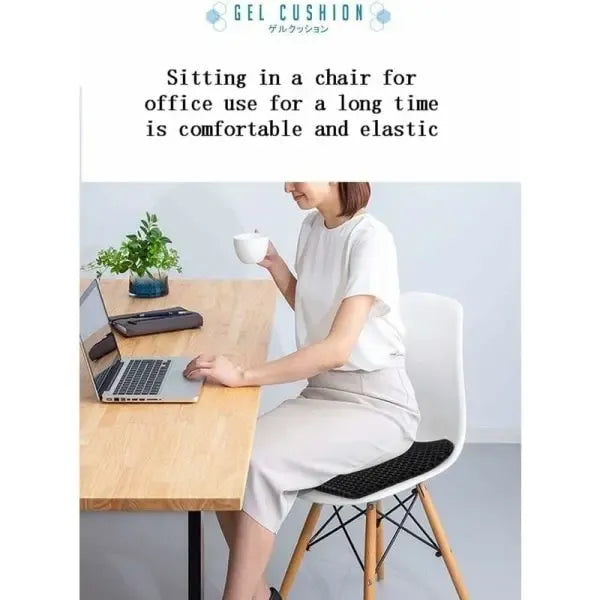 Reliable Professional Premium Breathable Gel Seat Cushion Black Anti-Bedsore Pressure Relief Cushion, Perfect Fit