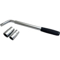 Car Wheel Socket Wrench - Extendable Handle - Socket Sizes: 17mm, 19mm, 21mm, 23mm - Fits All Standard Vehicles