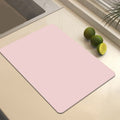 Dish Drying Mat, 12x16" High Absorbent & Soft Dish Drainer, Diatomite Drying Matt Kitchen Counter for Kitchen Countertops, Sinks, Draining Racks, Drying Mat Hot Pink