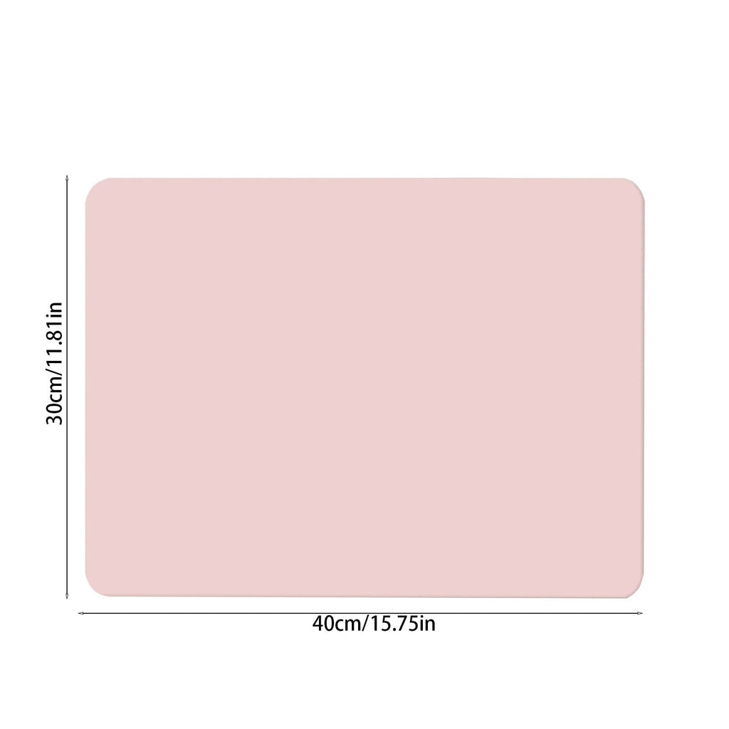 Dish Drying Mat, 12x16" High Absorbent & Soft Dish Drainer, Diatomite Drying Matt Kitchen Counter for Kitchen Countertops, Sinks, Draining Racks, Drying Mat Hot Pink